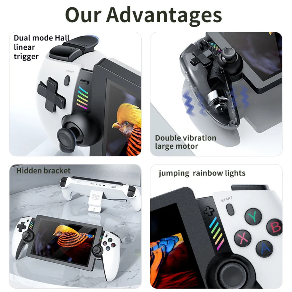 M28 Retro Handheld, Gaming Konsole, Linux EE-System, 128GB, mehrere zehntausend Spiele, 30+ Emulatoren, 7,1 Zoll HD Bildschirm, 4000mAh Akku, RGB, Tragbarer Video Gaming Player