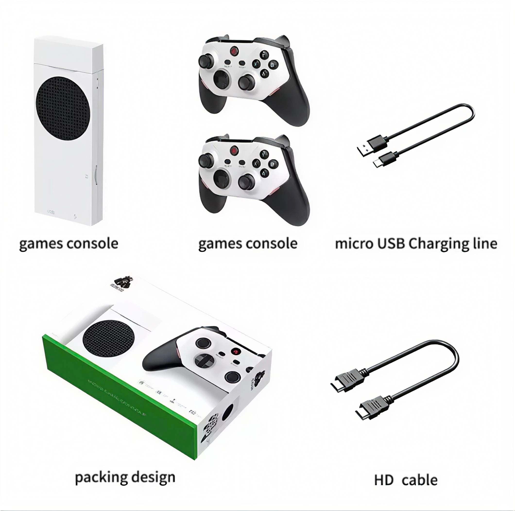 M88 Retro Game Stick 4K HDMI Konsole mit über 20.000 Spielen inkl. PS2 Games, 128GB Speicher, Wireless Controller, Plug & Play TV Gaming Stick für Familie & Party