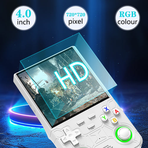 R36 Ultra Retro Handheld, Gaming Konsole, Linux EE-System, 64GB, +20000 Spiele, 4,0 Zoll Bildschirm, 3000mAh, WiFi